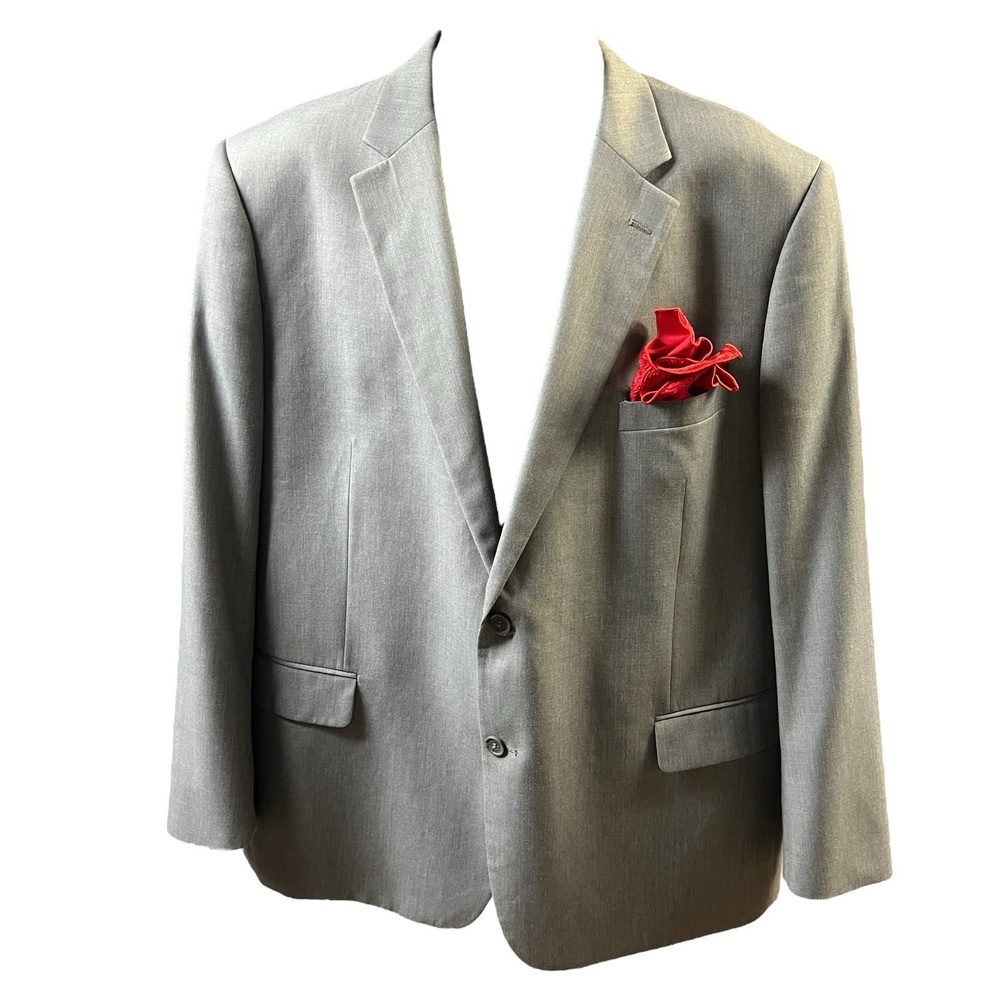 Renoir Sport Coat R48/42 Grey‎ Single Breasted Blazer Dual Vent Tailored Mens